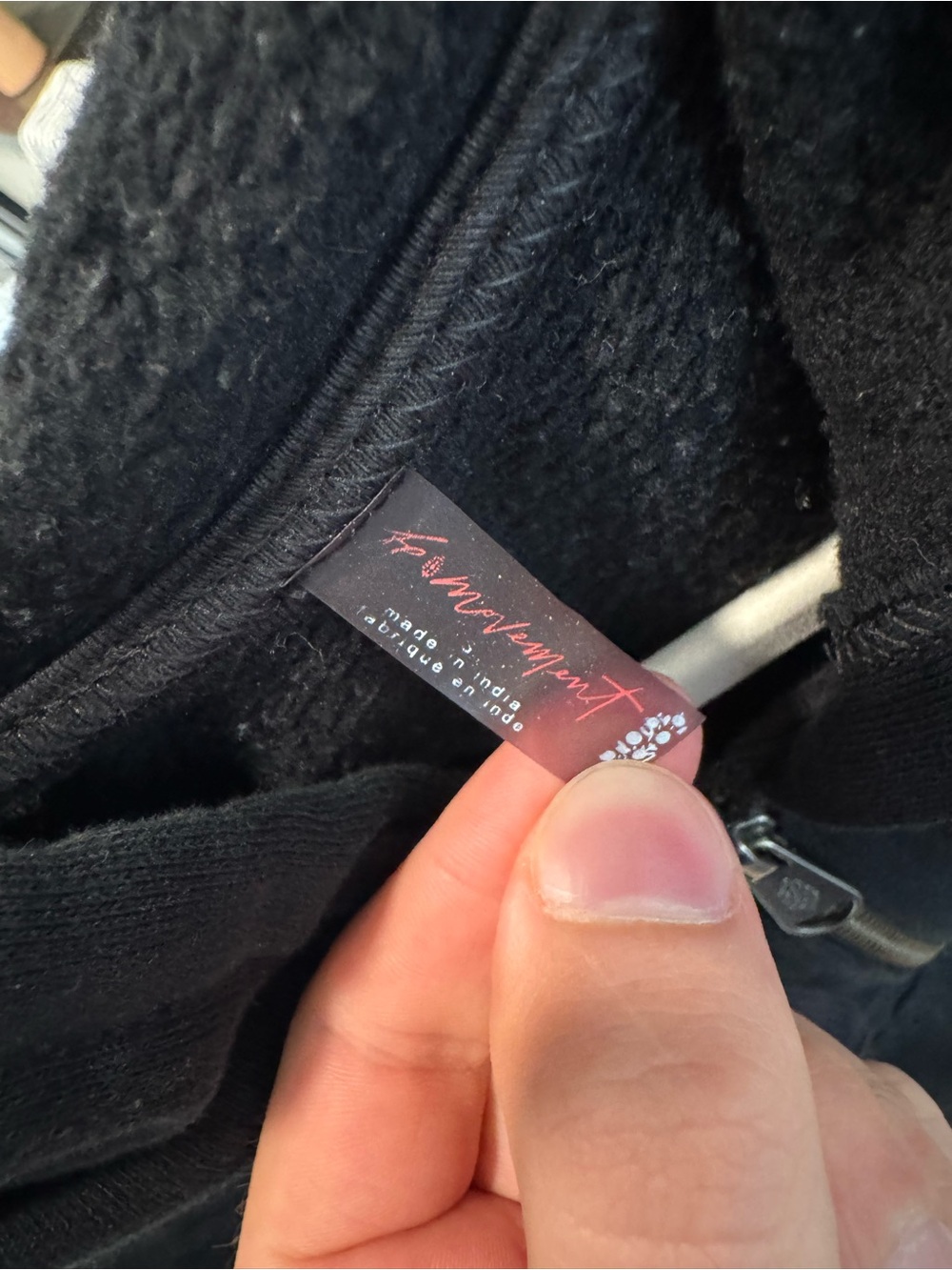 FP Movement Black Zip-Up Hooded Sweatshirt - Picture 3 of 3